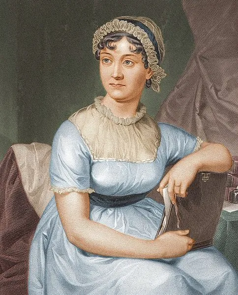 pintura de Jane Austen, em resenha de seu livro Emma.