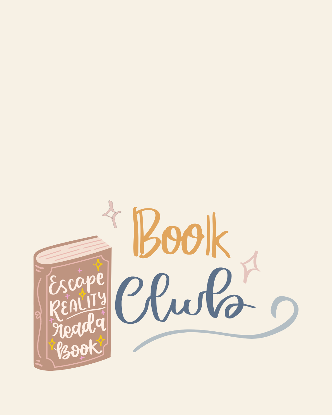Capa do post diferenças entre comunidade literária e clube do livro, mostra um fundo amarelado com escrito book club e livro.